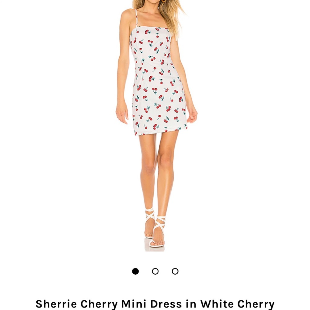 White cherry mini dress